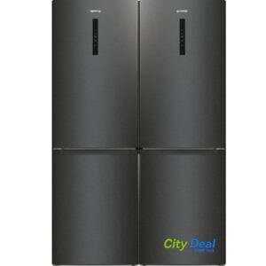 מקרר 4 דלתות NRK619EABXL4 Gorenje ברוחב 120 ס״מ, 640 ליטר, נירוסטה שחורה