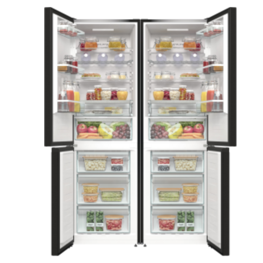מקרר 4 דלתות NRK619EABXL4 Gorenje ברוחב 120 ס״מ, 640 ליטר, נירוסטה שחורה – תמונה 2