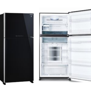 מקרר מקפיא עליון Sharp SJ-GTR820G-BK – 601 ליטר זכוכית שחורה עם קירור היברידי | יבואן רשמי-משלוח מהיר