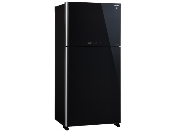 מקרר מקפיא עליון Sharp SJ-GTR820G-BK – 601 ליטר זכוכית שחורה עם קירור היברידי | יבואן רשמי-משלוח מהיר – תמונה 2