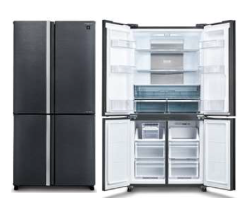 מקרר 4 דלתות SHARP SJ-FFER89-SL – 572 ליטר עם Hybrid Cooling ו-Plasmacluster | יבואן רשמי-משלוח מהיר