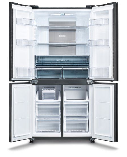 מקרר 4 דלתות SHARP SJ-FFER89-SL – 572 ליטר עם Hybrid Cooling ו-Plasmacluster | יבואן רשמי-משלוח מהיר – תמונה 3