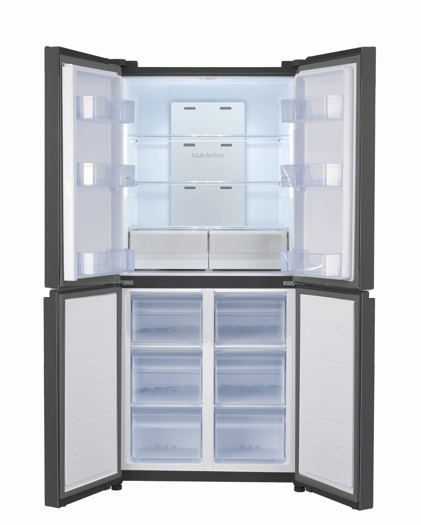מקרר 4 דלתות מקפיא תחתון TCL דגם TRF461WEXGB – תמונה 2