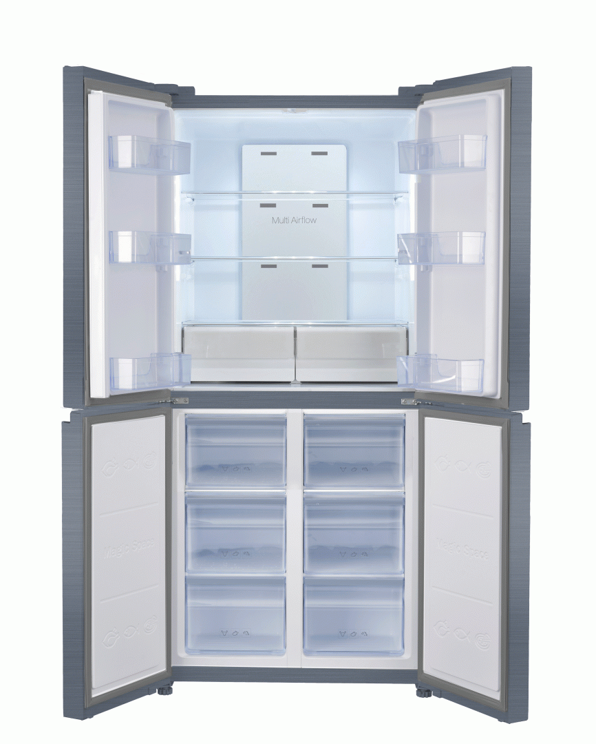 מקרר 4 דלתות מקפיא תחתון TCL דגם TRF461WEXN – תמונה 2