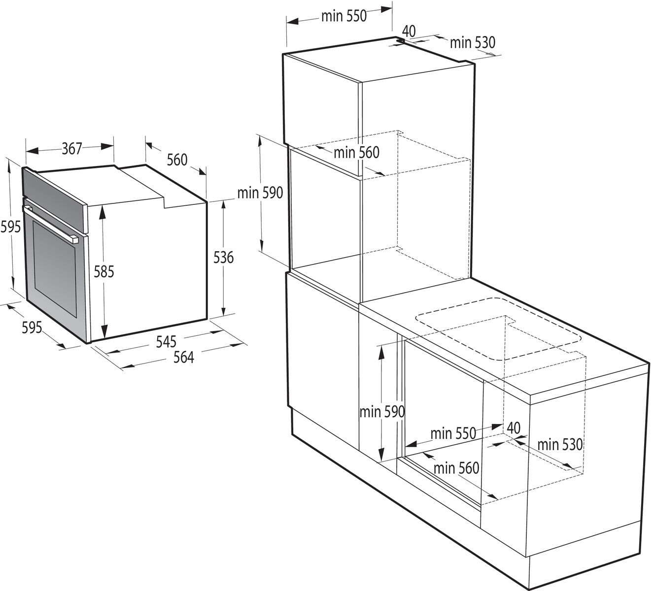 תנור בנוי GORENJE דגם BOS6737CLB – תמונה 7