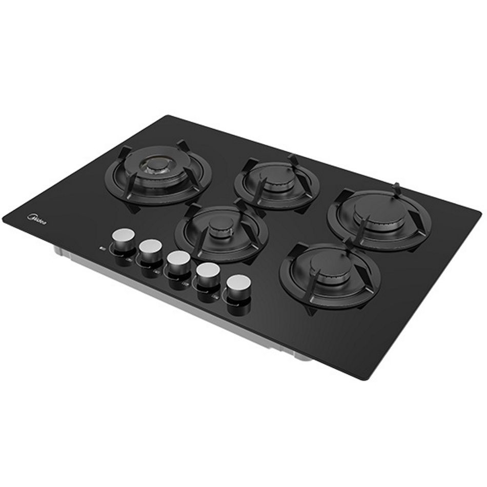 כיריים גז MIDEA זכוכית שחורה דגם 75GP503-B | יבואן רשמי-משלוח מהיר – תמונה 3