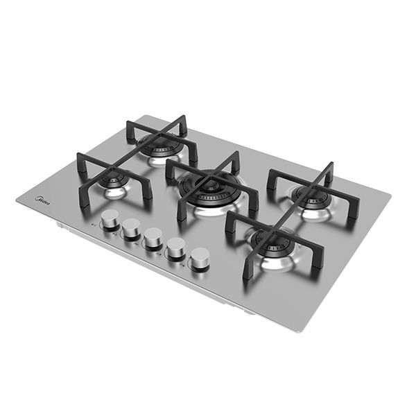 כיריים גז 5 להבות MIDEA 75SQ503 – SLIM DESIGN נירוסטה עם מבער טורבו | יבואן רשמי-משלוח מהיר – תמונה 2
