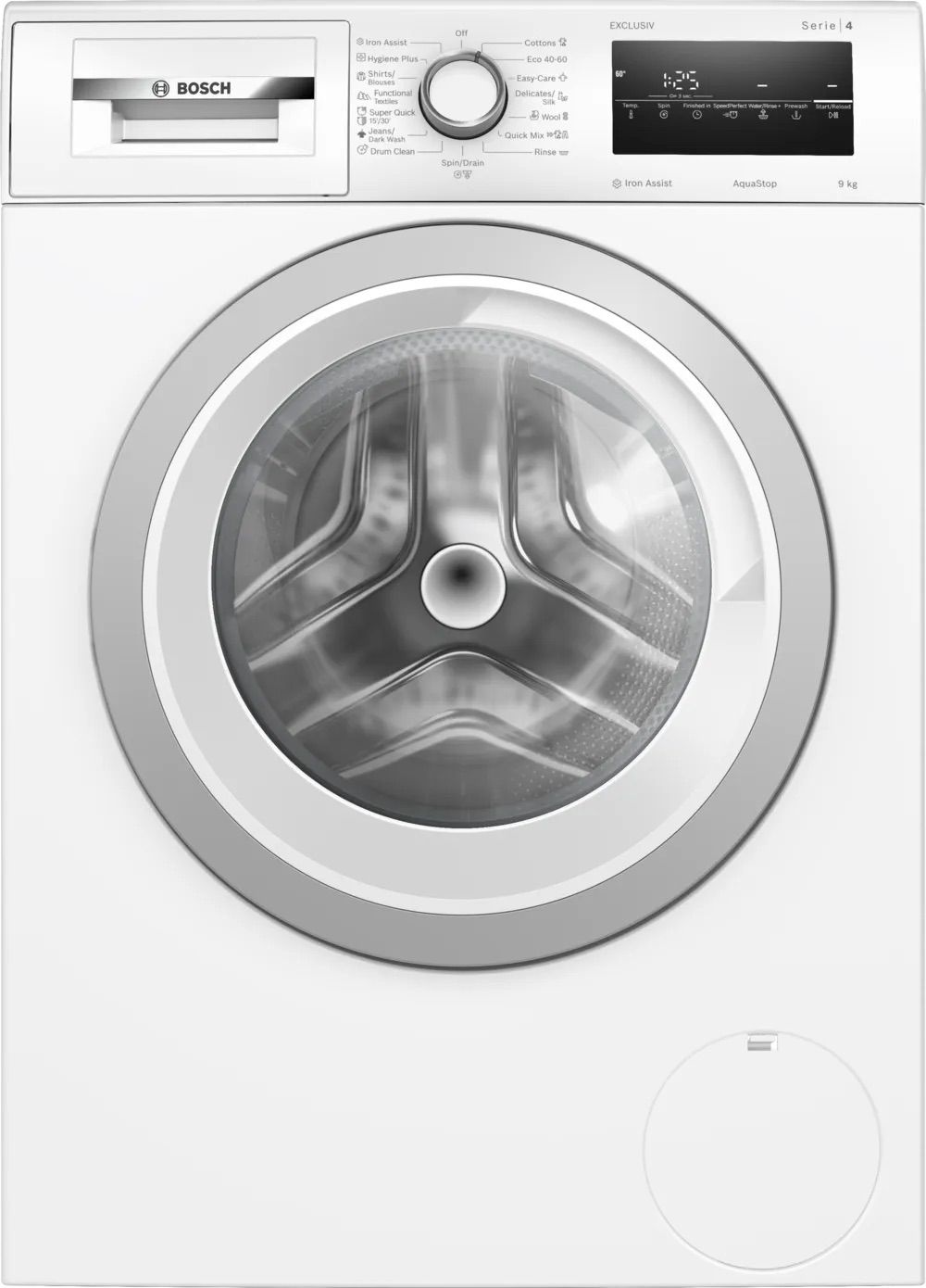 מכונת כביסה 9 ק״ג Bosch WAN28293BY Serie 4 – שקטה, חכמה וחסכונית לניקיון יומי מושלם