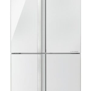SHARP SJ-FSRN87WH מקרר 4 דלתות 611 ל׳ זכוכית-לבנה מקפיא תחתון Hybrid Cooling | יבואן רשמי-משלוח מהיר
