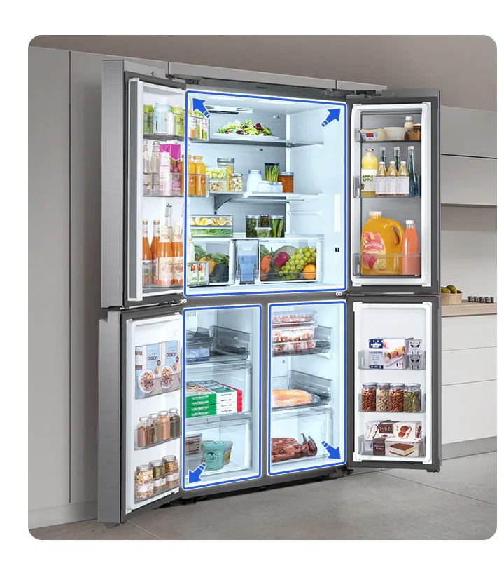 מקרר 4 דלתות Samsung דגם RF65A9011SL – תמונה 4