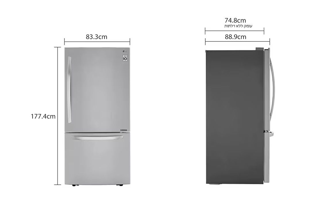מקרר מקפיא תחתון LG GM859RSCE נפח 720 ליטר No Frost התקן שבת גימור נירוסטה | יבואן רשמי – תמונה 7