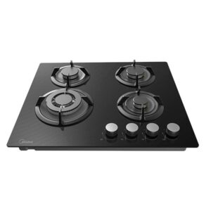כיריים גז MIDEA 60GH503B – רוחב 60 ס״מ עם 4 להבות וזכוכית שחורה | יבואן רשמי-משלוח מהיר