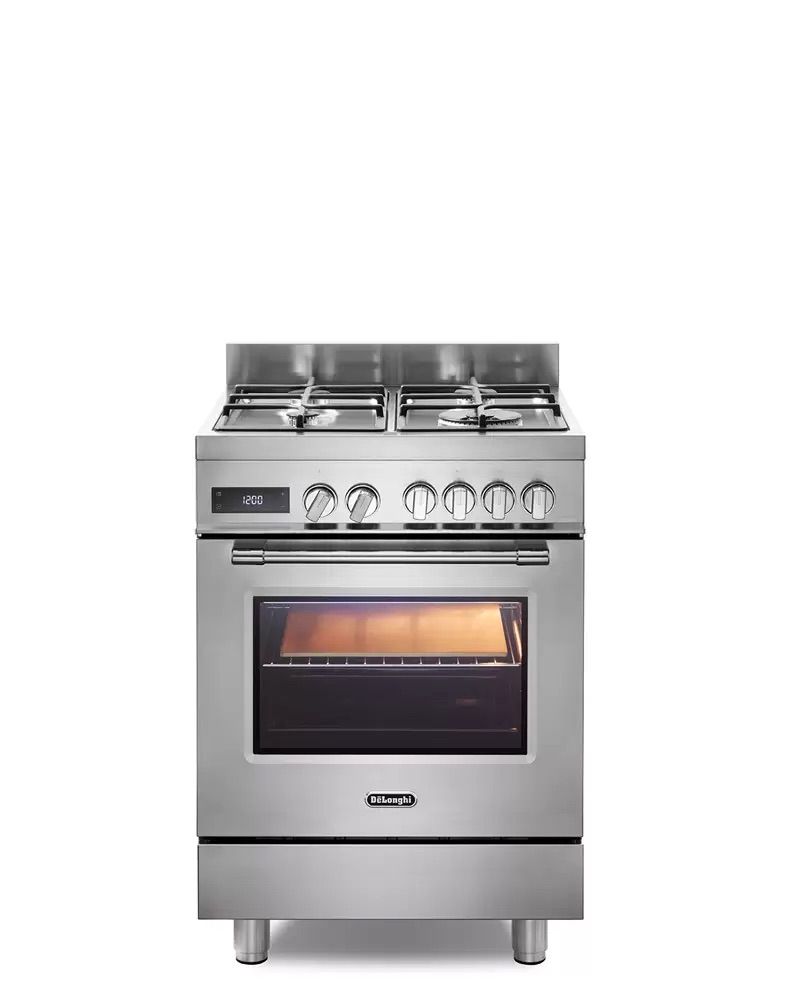 תנור משולב כיריים גז 4 להבות DeLonghi דגם PRO66MXL-IL יבואן רשמי