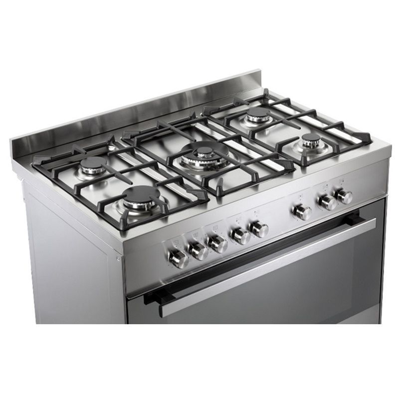 תנור משולב כיריים גז 5 להבות DeLonghi דגם DEMX965P-IL יבואן רשמי – תמונה 2
