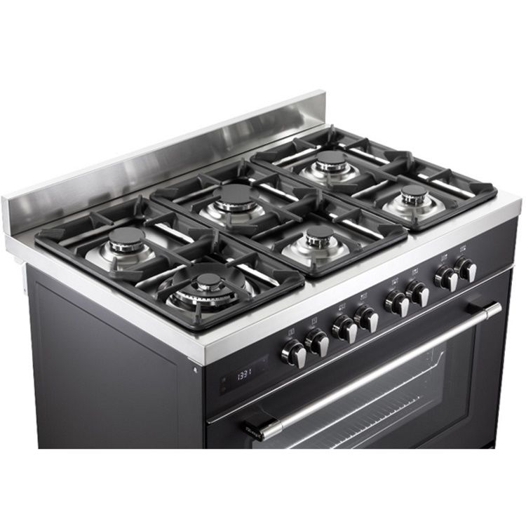 תנור משולב כיריים גז 6 להבות DeLonghi דגם PRO966MA-IL יבואן רשמי