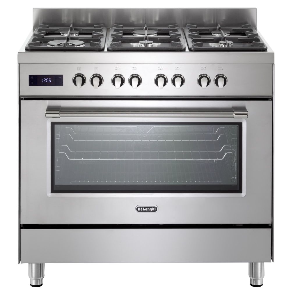 תנור משולב כיריים גז 6 להבות DeLonghi דגם PRO966MX-IL יבואן רשמי