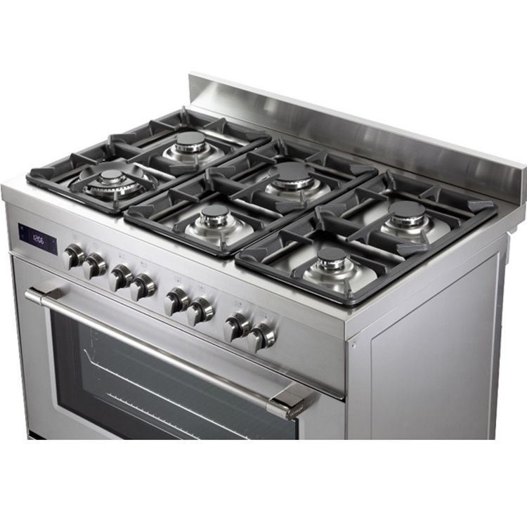 תנור משולב כיריים גז 6 להבות DeLonghi דגם PRO966MX-IL יבואן רשמי – תמונה 2