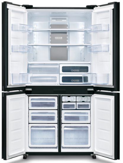 SHARP SJ-FERN87V-BS – מקרר שארפ 4 דלתות מקפיא תחתון 608 ליטר נירוסטה | יבואן רשמי-משלוח מהיר