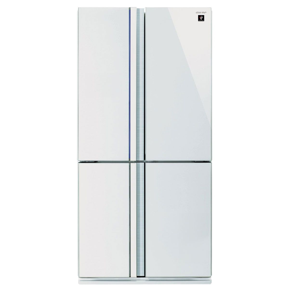מקרר שארפ 4 דלתות מקפיא תחתון Sharp SJ-8942-WH בנפח 611 ליטר אינוורטר No Frost זכוכית לבנה עם פיקוד שבת - יבואן רשמי