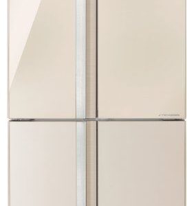 מקרר 4 דלתות מקפיא תחתון Sharp SJ-8942-BG שארפ 611 ליטר אינוורטר No Frost זכוכית בז' עם פיקוד שבת - יבואן רשמי