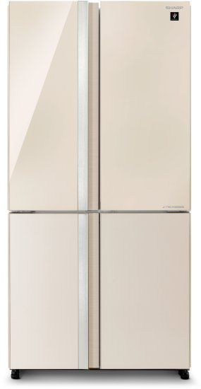 מקרר 4 דלתות מקפיא תחתון Sharp SJ-8942-BG שארפ 611 ליטר אינוורטר No Frost זכוכית בז' עם פיקוד שבת - יבואן רשמי