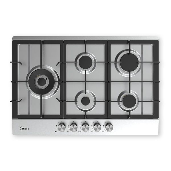כיריים גז 5 להבות MIDEA 75SP005 בגימור נירוסטה מוברשת | יבואן רשמי | משלוח מהיר – תמונה 2