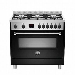 תנור משולב כיריים 90 ס"מ Bertazzoni דגם AMS96D61BNE19 יבואן רשמי - שחור מט