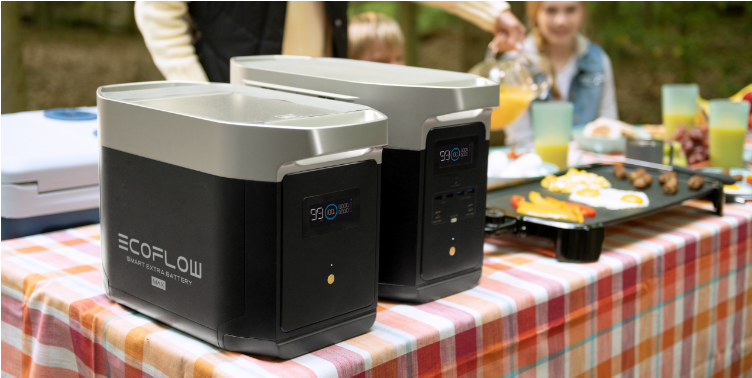 קיט תחנת כוח ניידת ECOFLOW DELTA 2 MAX + תא הרחבה יבואן רשמי - הספק 4kWh