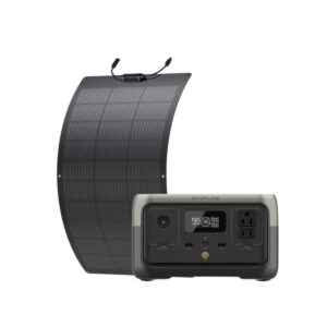 קיט תחנת כוח ניידת ECOFLOW RIVER 2 + פאנל סולארי 100W גמיש משלוח מהיר -ניתן לאיסוף