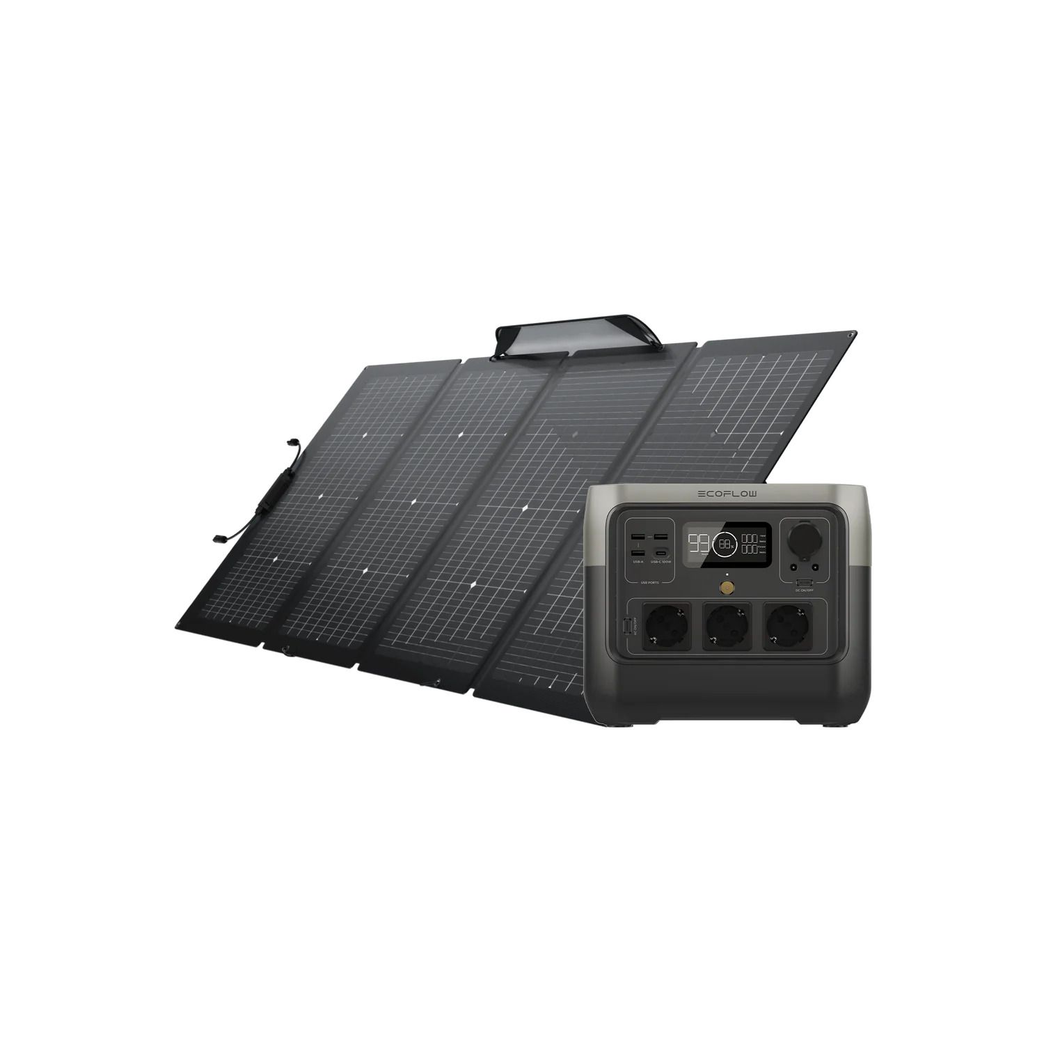 קיט תחנת כוח ניידת ECOFLOW RIVER 2 PRO + פאנל סולארי 220W | יבואן רשמי-משלוח מהיר -ניתן לאיסוף