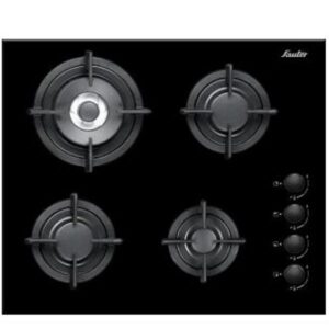 כיריים גז 60 ס"מ SAUTER דגם SHG8010B זכוכית שחורה יבואן רשמי
