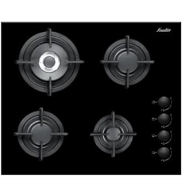 כיריים גז 60 ס"מ SAUTER דגם SHG8010B זכוכית שחורה יבואן רשמי