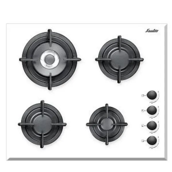כיריים גז 60 ס"מ SAUTER דגם SHG8010W זכוכית לבנה יבואן רשמי