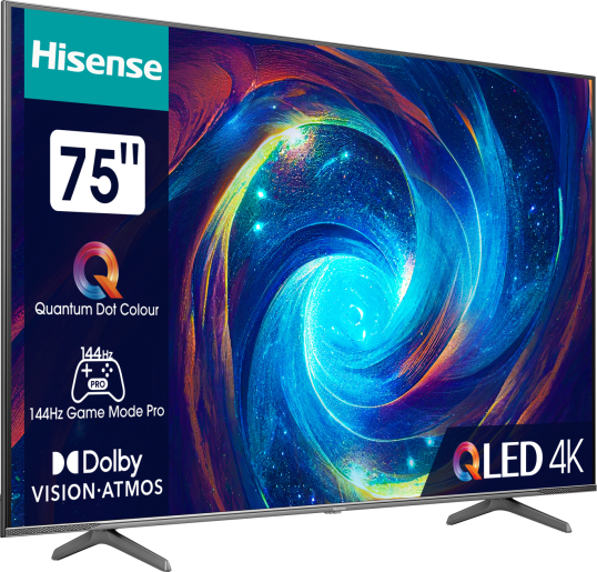טלוויזיה חכמה 75 אינץ' HISENSE דגם 75E7KQ PRO QLED 4K יבואן רשמי – תמונה 4