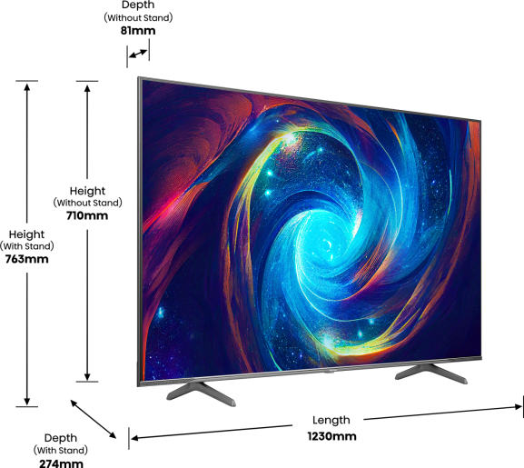 טלוויזיה חכמה 55 אינץ' HISENSE דגם 55E7KQ PRO QLED 4K יבואן רשמי – תמונה 8