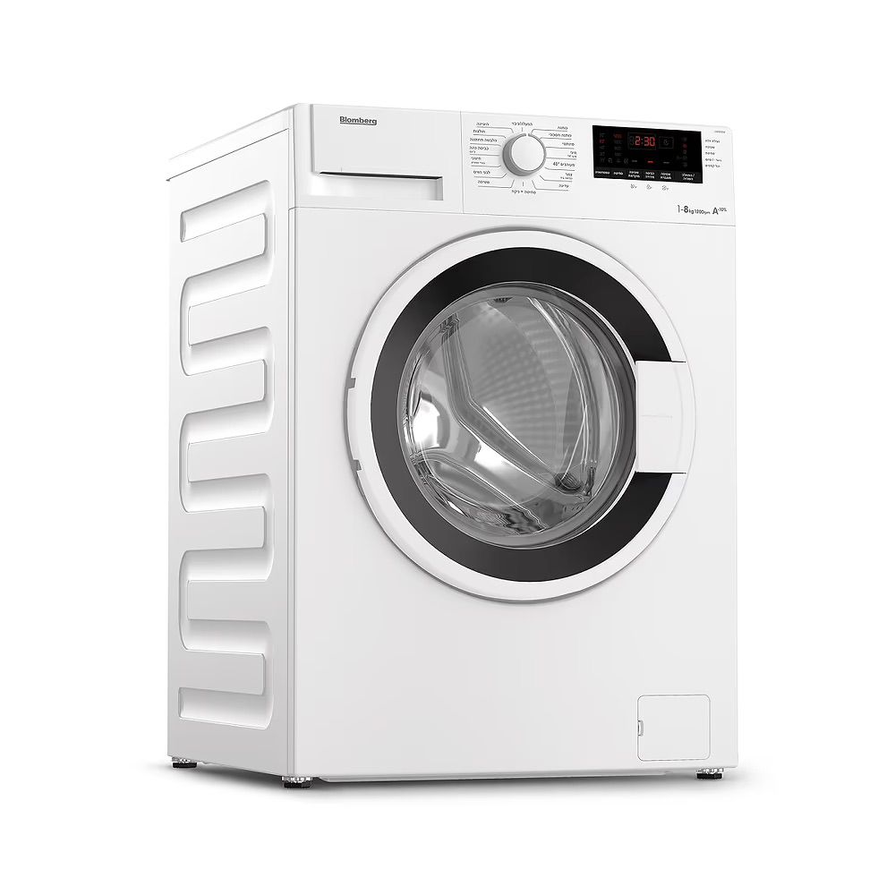 מכונת כביסה BLOMBERG פתח קדמי 8 ק"ג דגם LWF8107W - לבן, תפריט בעברית, יבואן רשמי – תמונה 4