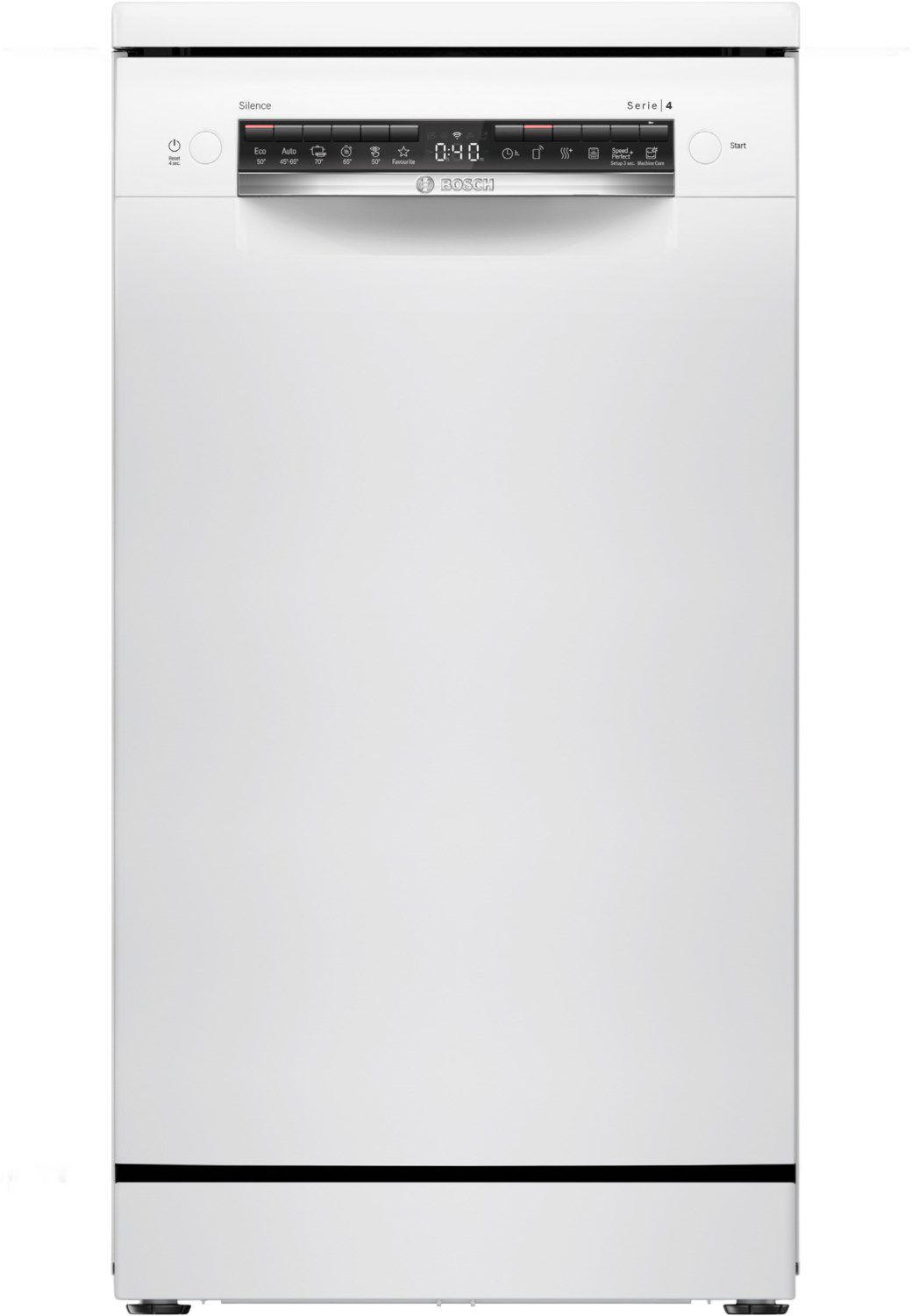 מדיח כלים צר 45 ס"מ 10 מערכות כלים BOSCH דגם SPS4HKW49E בוש לבן |
