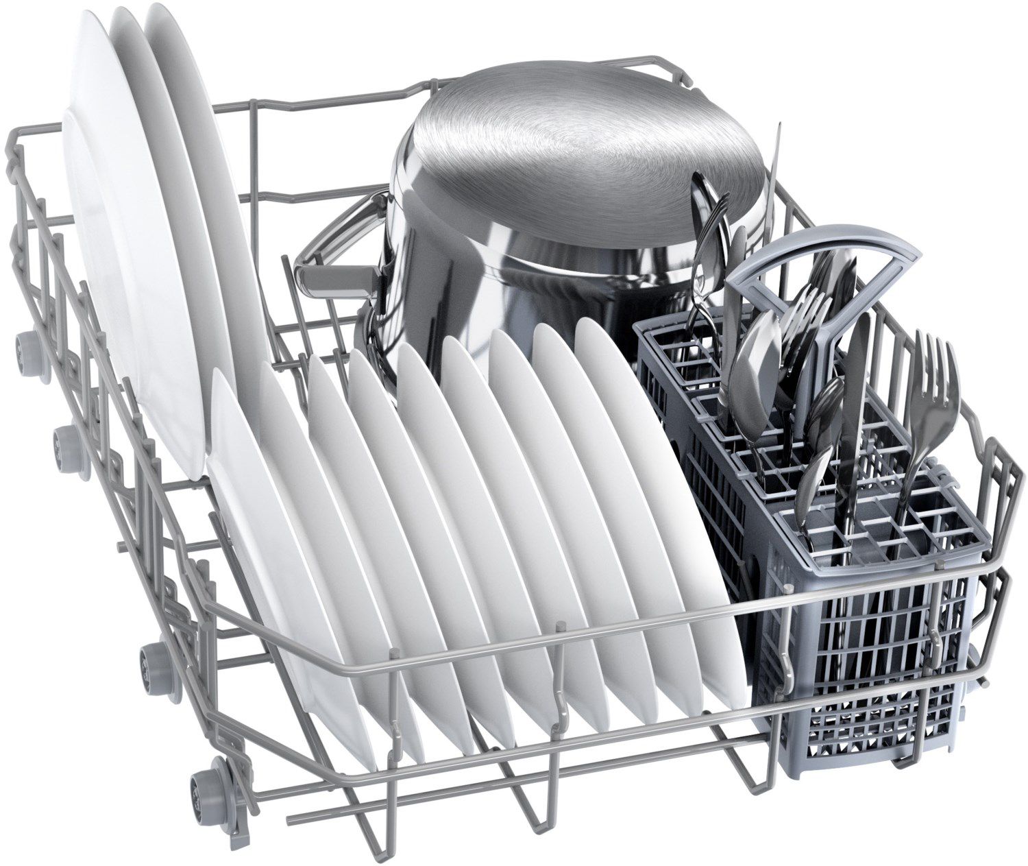 מדיח כלים צר 45 ס"מ 10 מערכות כלים BOSCH דגם SPS4HKW49E בוש לבן | – תמונה 2