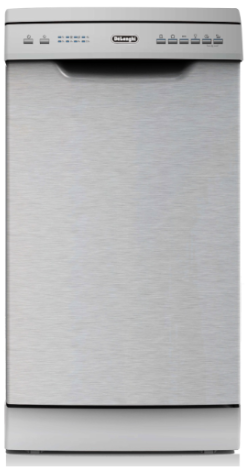 מדיח כלים צר 10 מערכות כלים DELONGHI דגם WMD20S דמוי נירוסטה יבואן רשמי