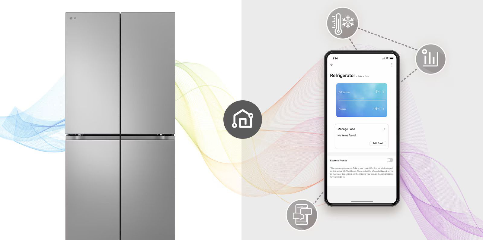 LG GMB860 - מקרר 4 דלתות מקפיא תחתון 530 ליטר No Frost גימור נירוסטה – תמונה 4