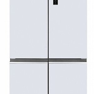 מקרר 4 דלתות מקפיא תחתון 600 ליטר General GE780GW זכוכית לבנה יבואן רשמי