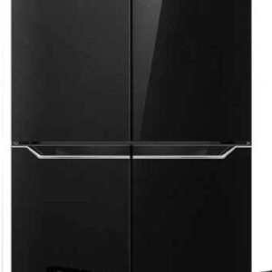 מקרר 4 דלתות מקפיא תחתון General GE450GB זכוכית שחורה יבואן רשמי