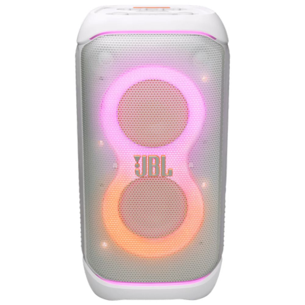 בידורית JBL PartyBox Stage 320 – 240W עם תאורה ו־18 שעות נגינה צבע לבן | יבואן רשמי-משלוח מהיר
