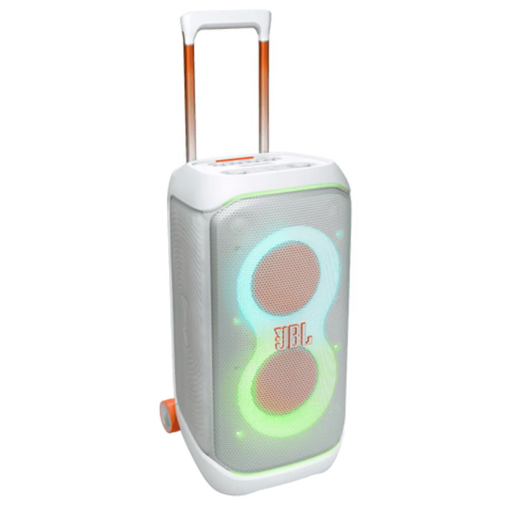 בידורית JBL PartyBox Stage 320 – 240W עם תאורה ו־18 שעות נגינה צבע לבן | יבואן רשמי-משלוח מהיר – תמונה 4