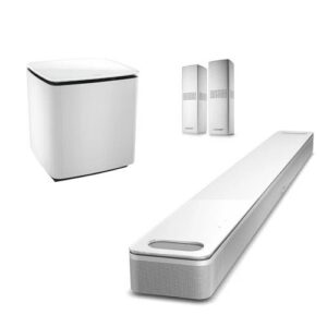 חבילת אולטרה פרמיום BOSE מקרן קול Bose Smart Ultra Soundbar+סאב אלחוטי Module 700 ורמקולי סראונד יבואן רשמי - לבן