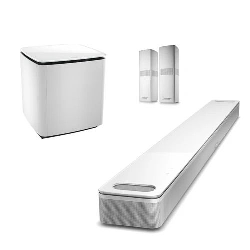 חבילת אולטרה פרמיום BOSE מקרן קול Bose Smart Ultra Soundbar+סאב אלחוטי Module 700 ורמקולי סראונד יבואן רשמי - לבן