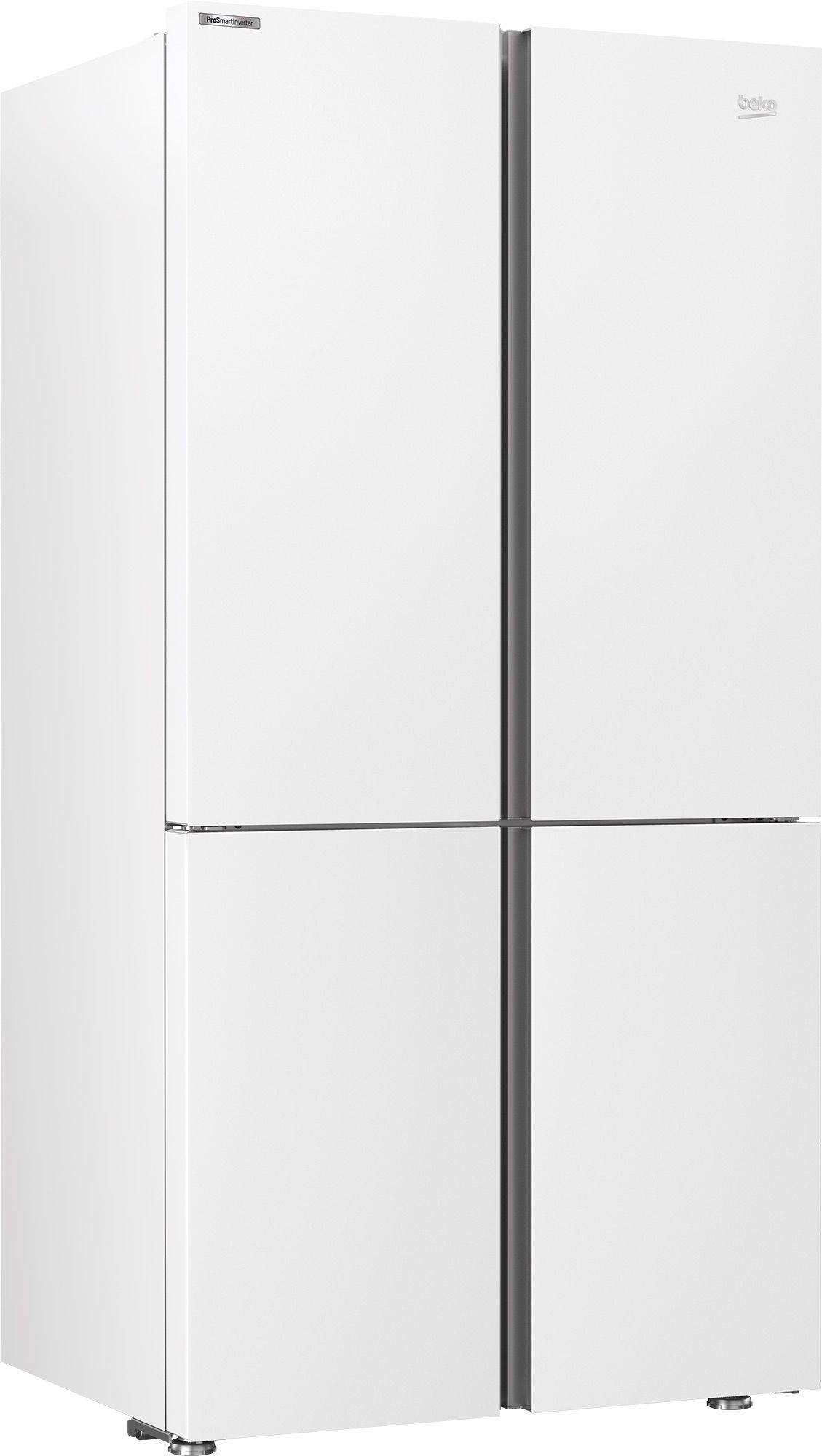 מקרר 4 דלתות מקפיא תחתון Beko GN1406222GW גימור זכוכית לבנה יבואן רשמי | יבואן רשמי שנתיים אחריות