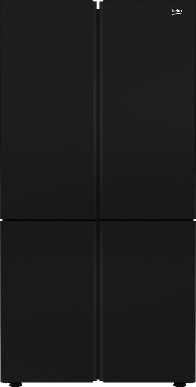 מקרר 4 דלתות מקפיא תחתון Beko GN1406222GB גימור זכוכית שחורה יבואן רשמי – תמונה 2