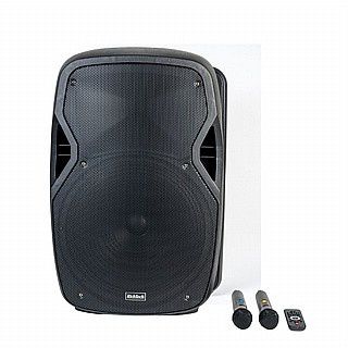בידורית קריוקי-רמקול מוגבר 12 אינטש RichTech STUDIO 12 כולל 2 מיקרופונים – תמונה 2