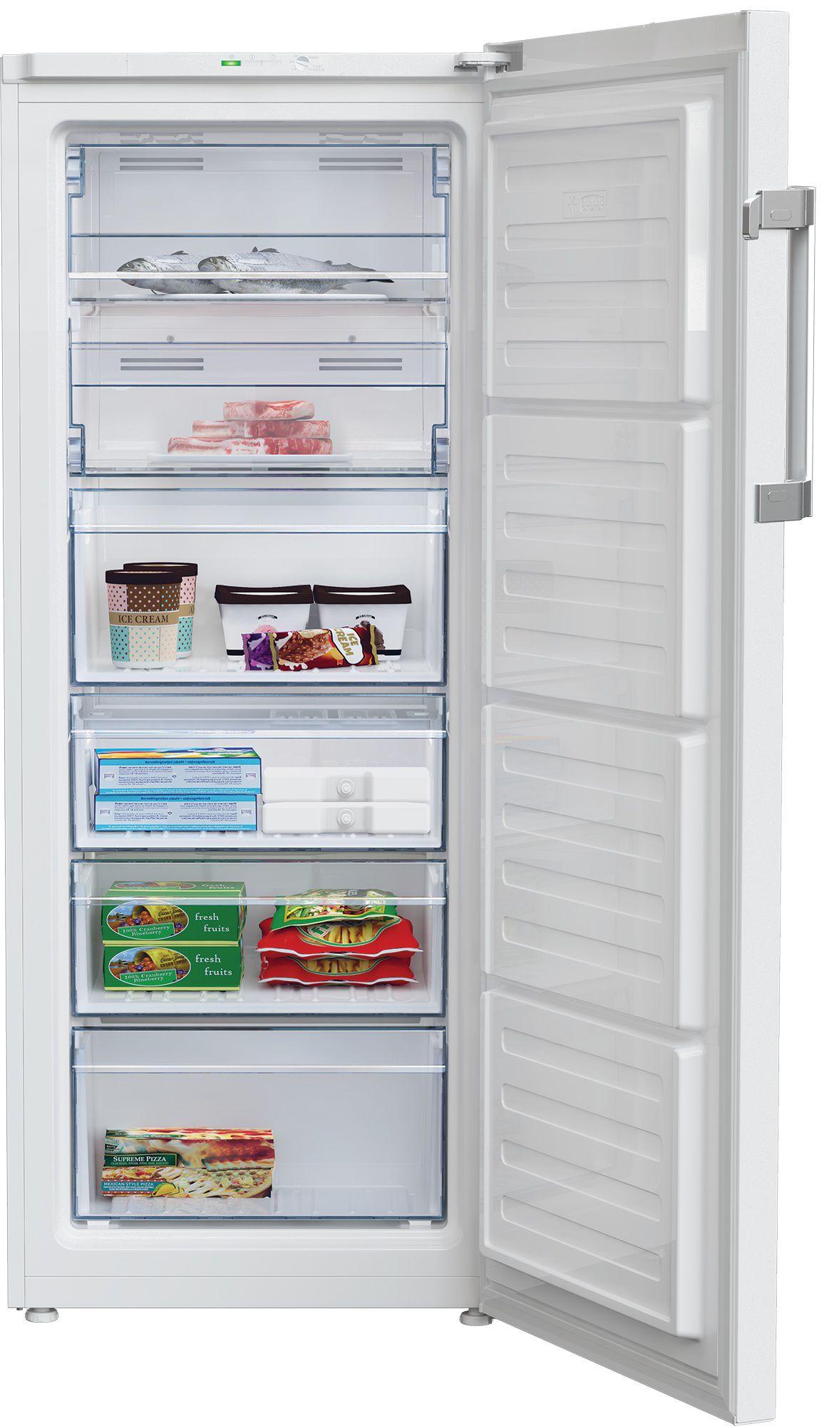 מקפיא 6 מגירות Beko RFNE276K32WN לבן 214 ליטר | יבואן רשמי שנתיים אחריות – תמונה 3